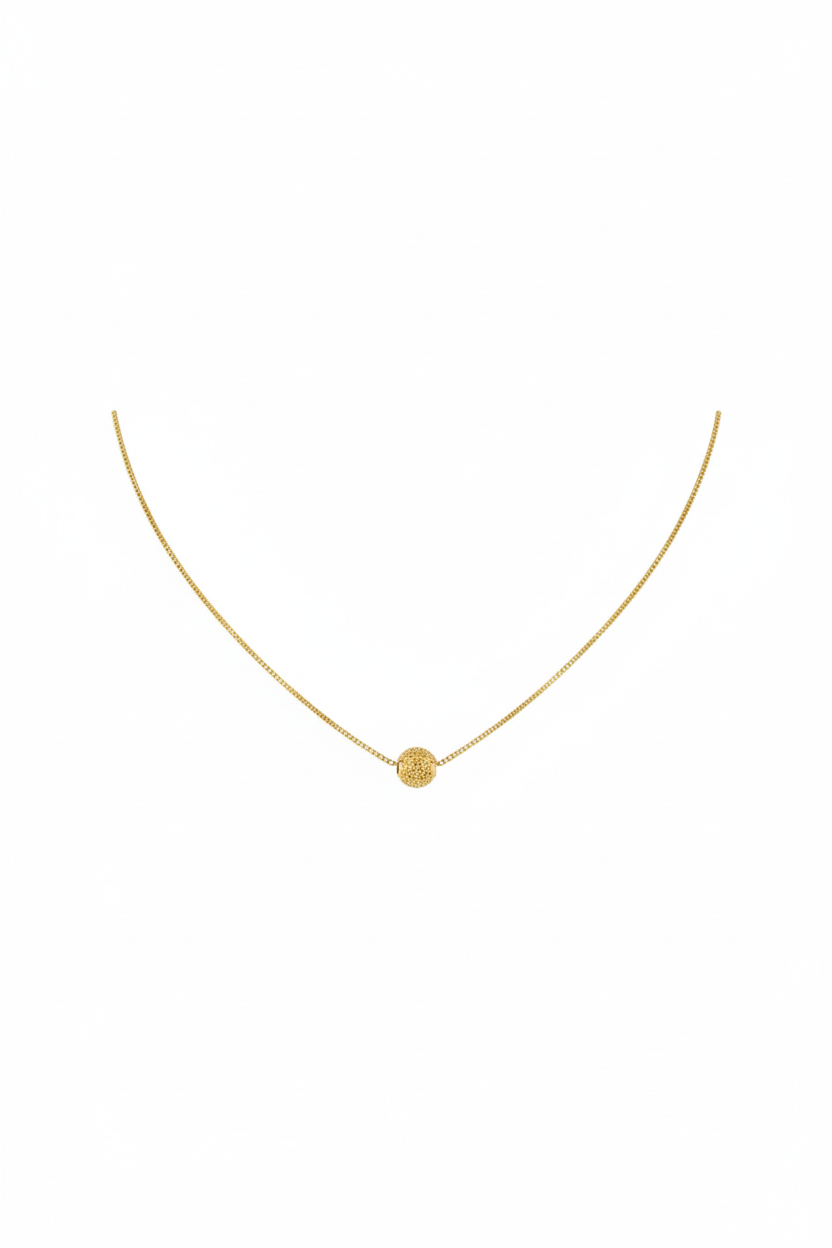 22K Gold Minimal Bead Women’s Chain