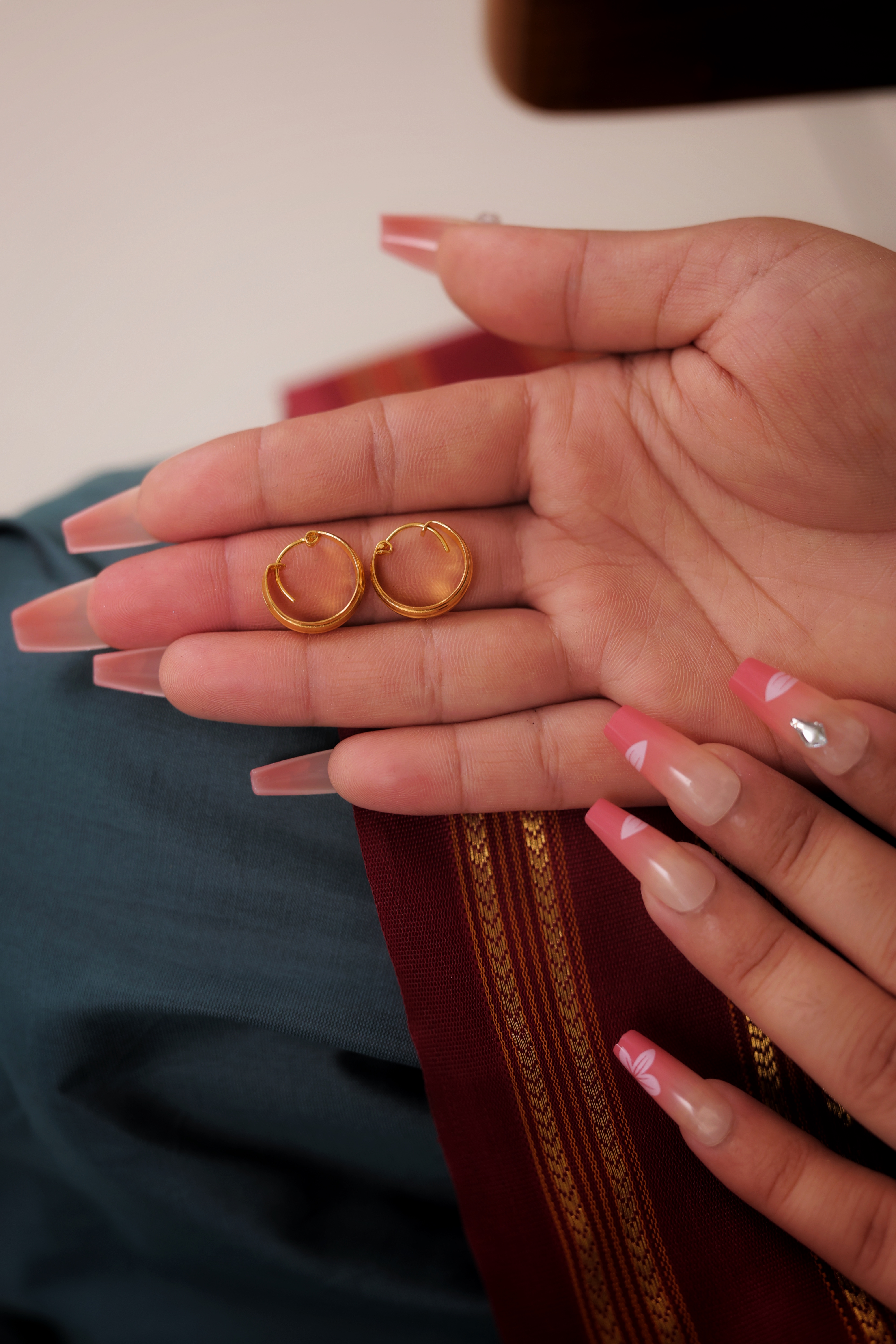 Classic Smooth Gold-Plated Bali Hoops | Plain, Thick Huggie Earrings for Women | Everyday Minimalist Jewellery