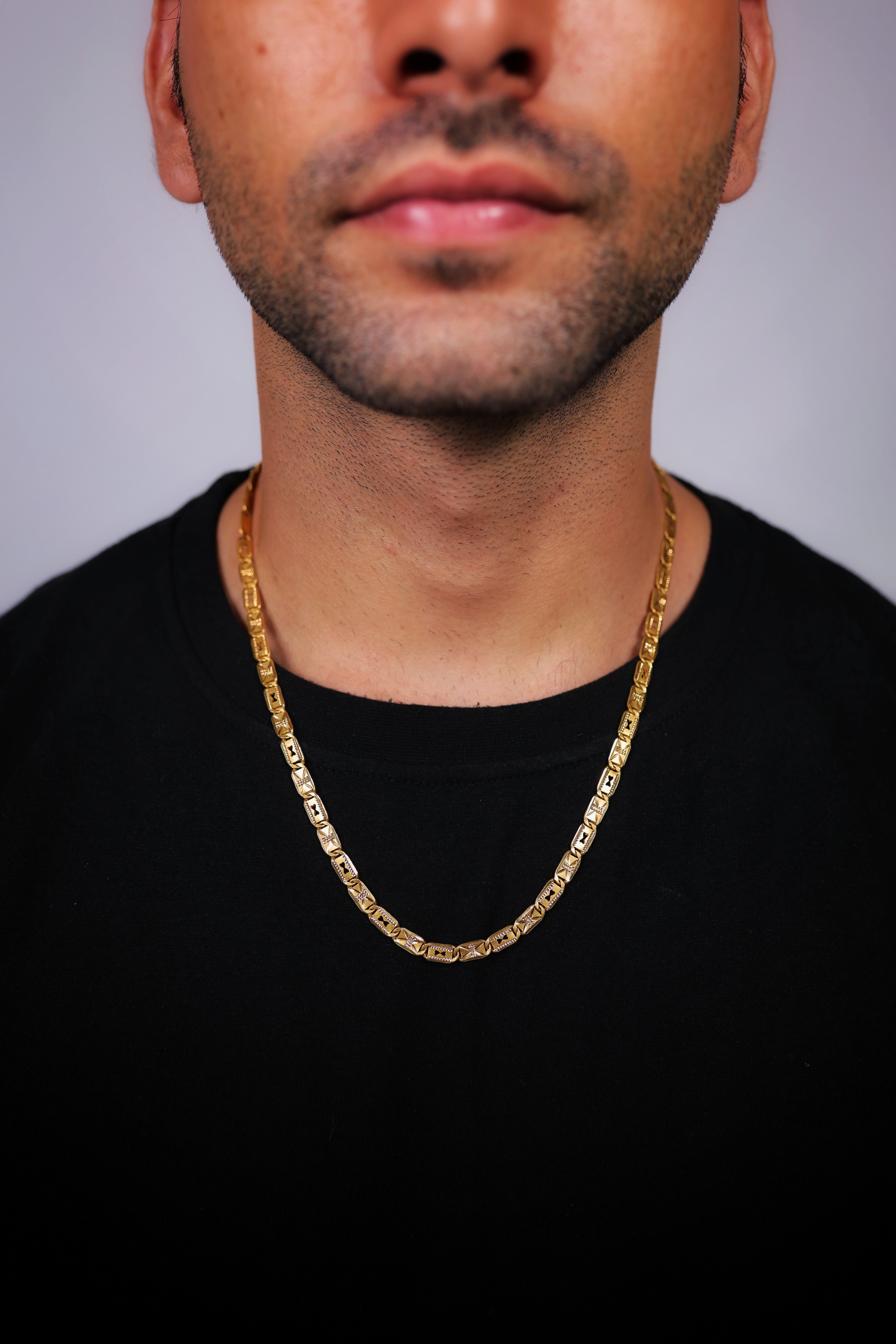 22K Gold Men’s Box Link Chain – Classic Everyday Wear