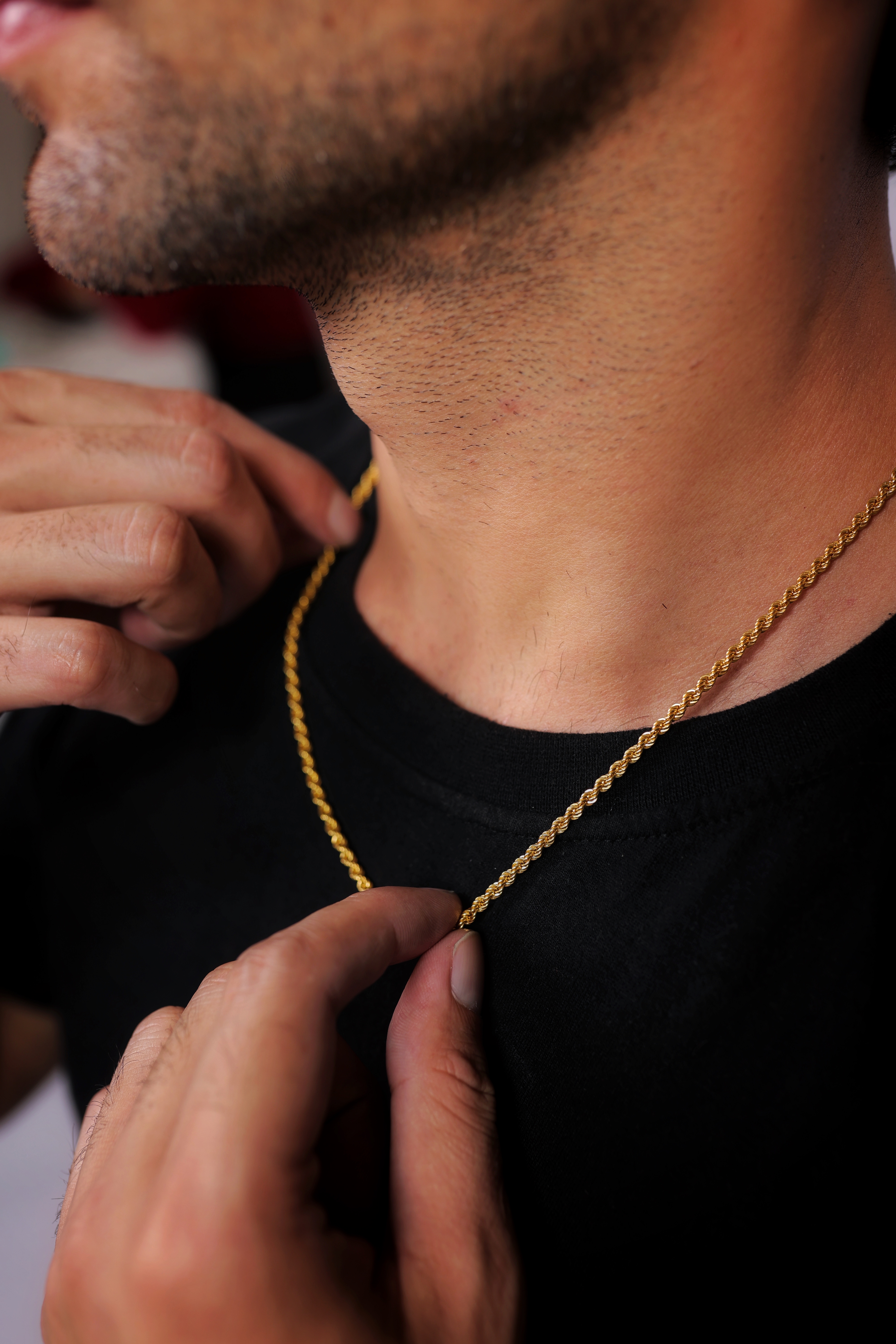 22K Gold Men’s Rope Chain – Classic Daily Wear Elegance