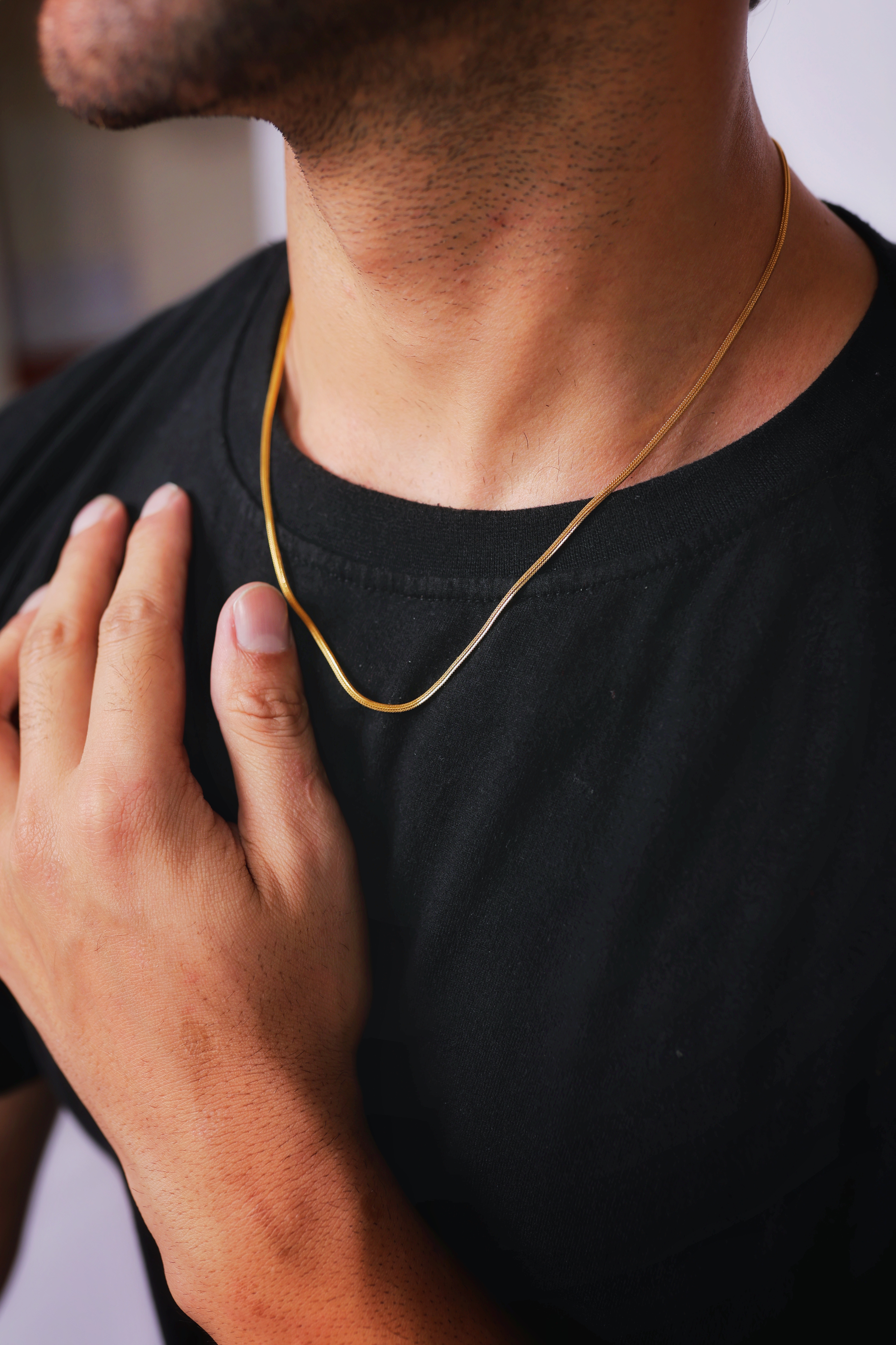 22K Gold Men’s Classic Slim Chain – Timeless Minimal Design