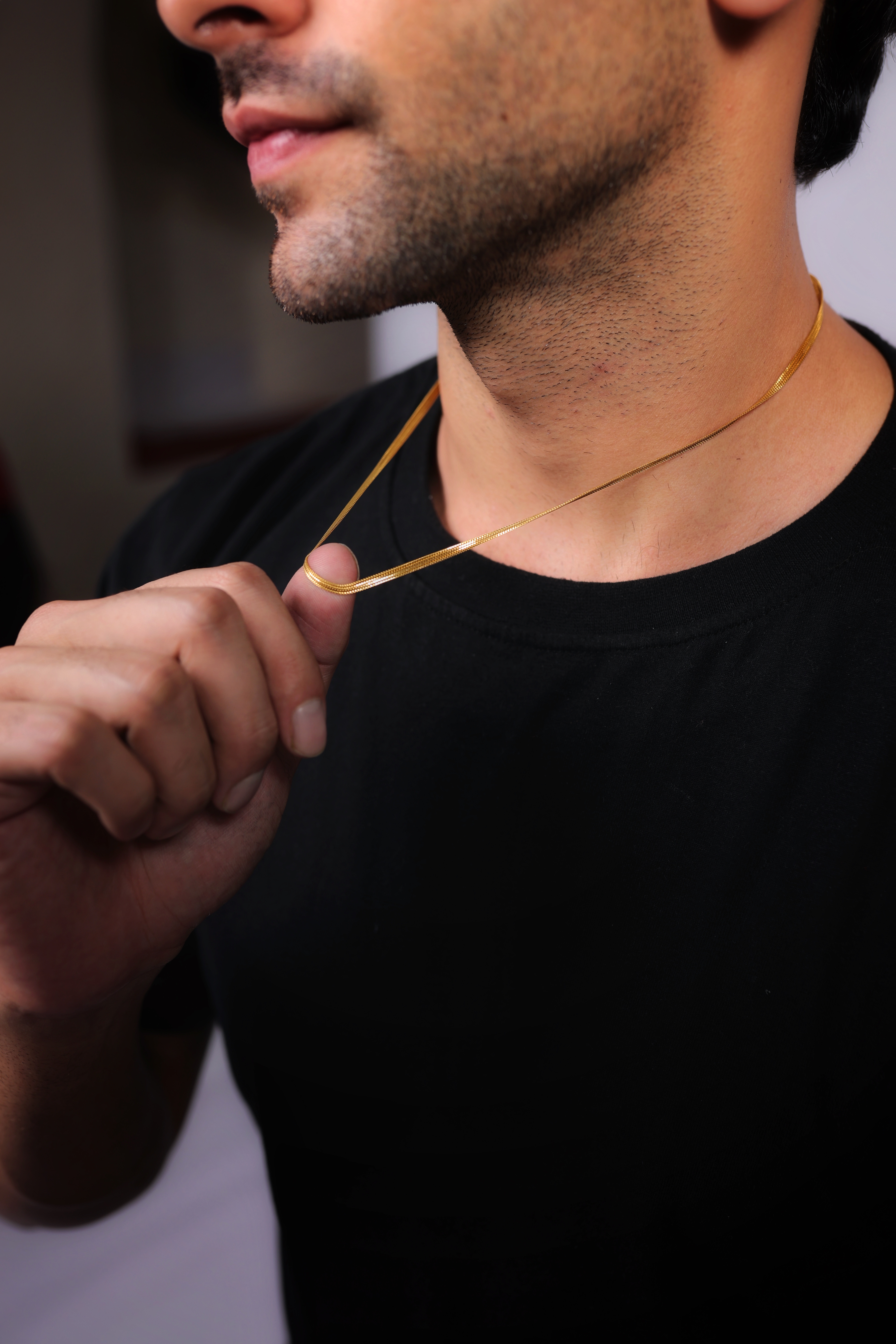 22K Gold Men’s Chain – Sleek Plain Classic Design | Pure Hallmarked Gold